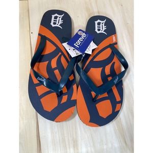 Detroit Tigers MLB Baseball Flip Flops Team Colors New With Tags Various Sizes‎